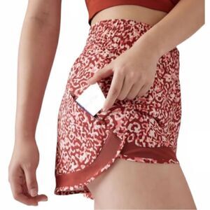 Athleta Mesh Racer Run High Rise Shorts Size Small